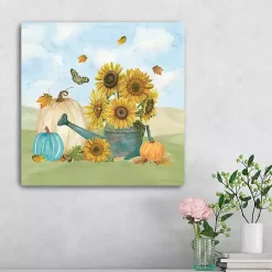 Outlet Sunflower Watering Can Canvas Art Print Fall