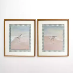 Kirklands Home Framed Art|Sunset Birds Cane Framed Art Prints, Set of 2