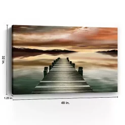 Kirklands Home Canvas Art|Sunset Jetty Giclee Canvas Art Print Multi