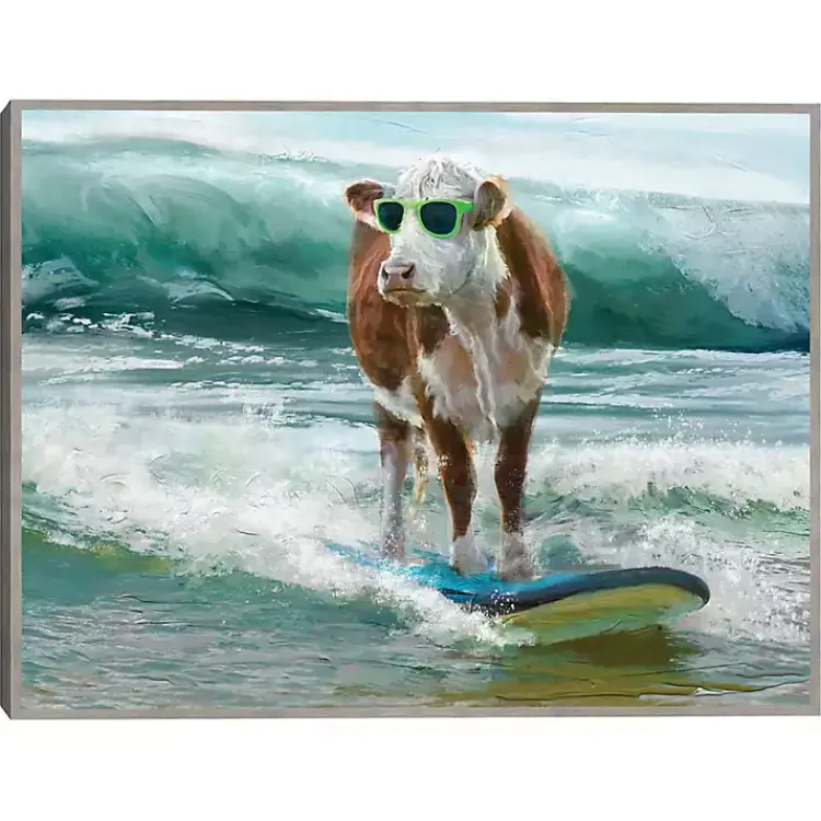 Kirklands Home Canvas Art|Surf & Turf Framed Canvas Art Print Multi