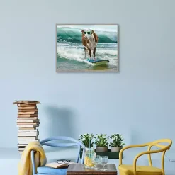 Kirklands Home Canvas Art|Surf & Turf Framed Canvas Art Print Multi