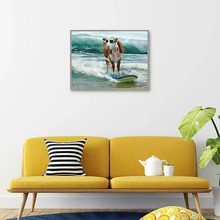 Kirklands Home Canvas Art|Surf & Turf Framed Canvas Art Print Multi