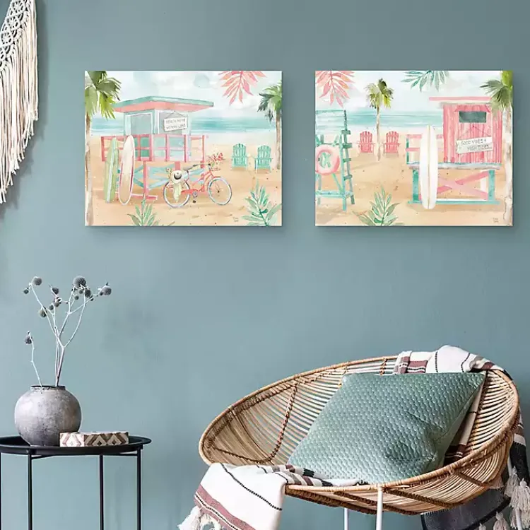 Kirklands Home Canvas Art|Surfs Up Canvas Art Prints, Set 2