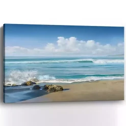 Kirklands Home Canvas Art|Sweeping Blue Canvas Art Print, 48x32 in.