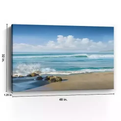 Kirklands Home Canvas Art|Sweeping Blue Canvas Art Print, 48x32 in.