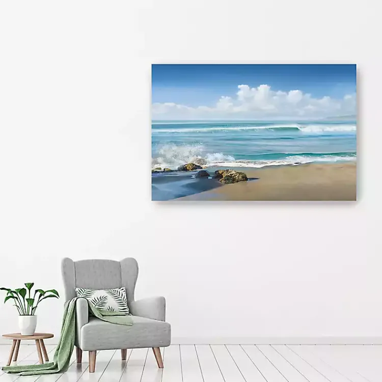 Kirklands Home Canvas Art|Sweeping Blue Canvas Art Print, 60x40 in.