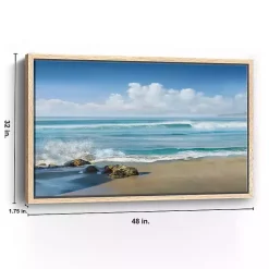 Kirklands Home Canvas Art|Sweeping Framed Canvas Art Print Blue