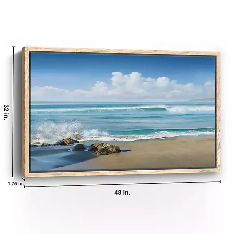 Kirklands Home Canvas Art|Sweeping Framed Canvas Art Print Blue