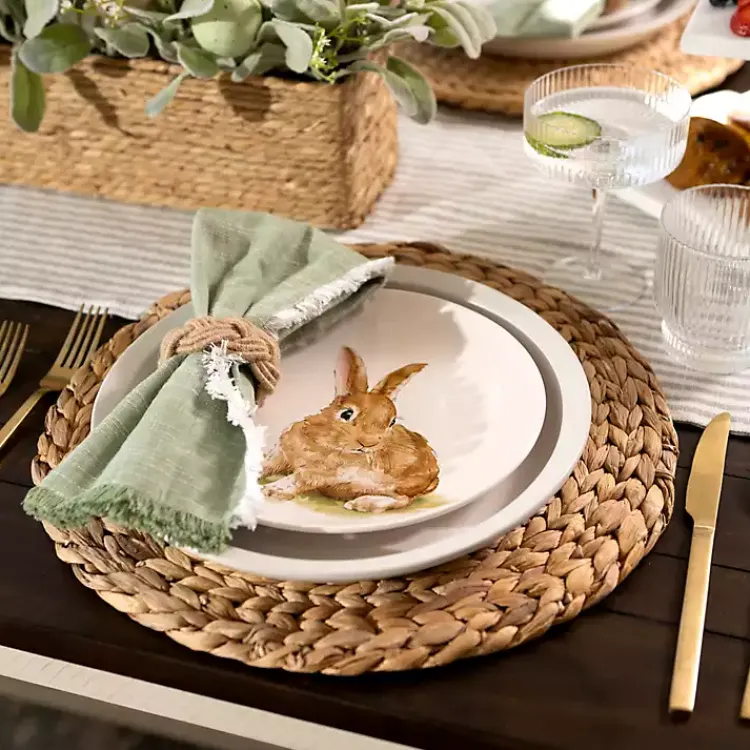 Kirklands Home Dinnerware|Sweet Bunny Salad Plates, Set of 4