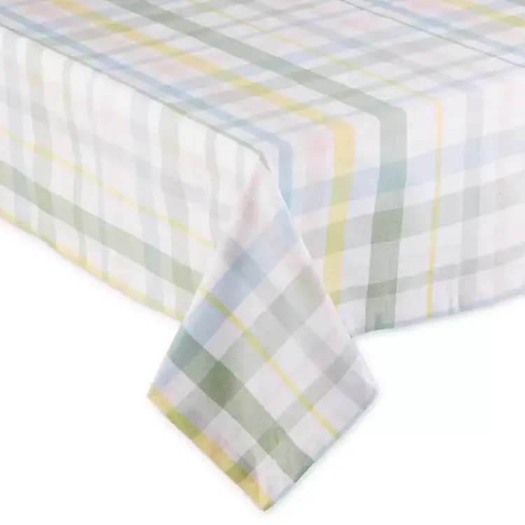 Kirklands Home Table Linens|Sweet Spring Plaid Tablecloth, 52 in. Multi