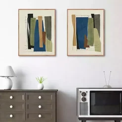 Kirklands Home Framed Art|Synch Abstract 2-pc. Framed Canvas Art Set