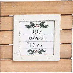 Outlet Tabletop Wood Plank Christmas Plaques, Set of 3 Christmas Decorations