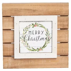 Outlet Tabletop Wood Plank Christmas Plaques, Set of 3 Christmas Decorations