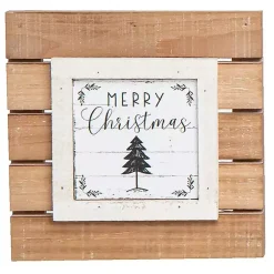 Outlet Tabletop Wood Plank Christmas Plaques, Set of 3 Christmas Decorations