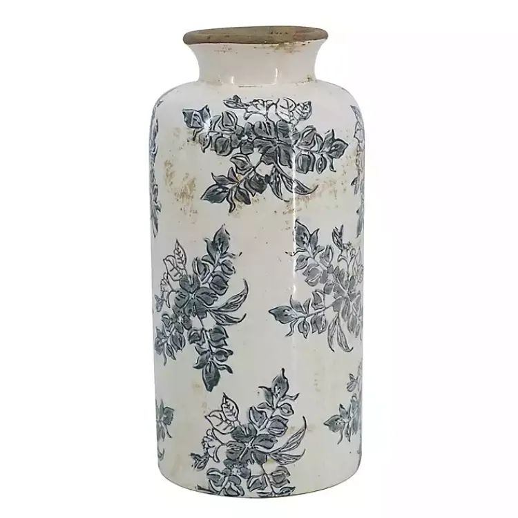 Outlet Tall Gray and Ivory Vase Vases