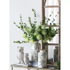 Outlet Tall Gray and Ivory Vase Vases