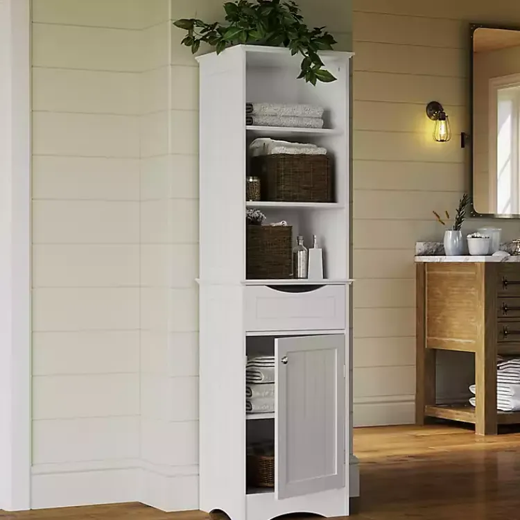 Kirklands Home Cabinets & Sideboards|Tall Open Shelves Cabinet White