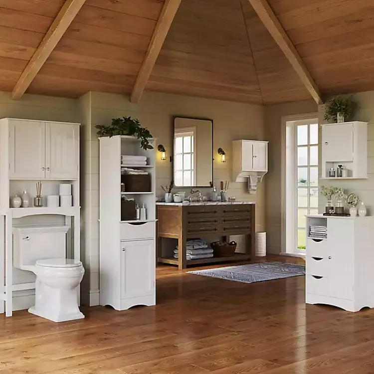 Kirklands Home Cabinets & Sideboards|Tall Open Shelves Cabinet White