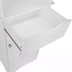 Kirklands Home Cabinets & Sideboards|Tall Open Shelves Cabinet White