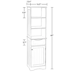 Kirklands Home Cabinets & Sideboards|Tall Open Shelves Cabinet White