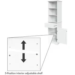 Kirklands Home Cabinets & Sideboards|Tall Open Shelves Cabinet White