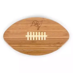 Kirklands Home Serving & Entertaining|Tampa Bay Buccaneers Bamboo Football Cutting Board Tan