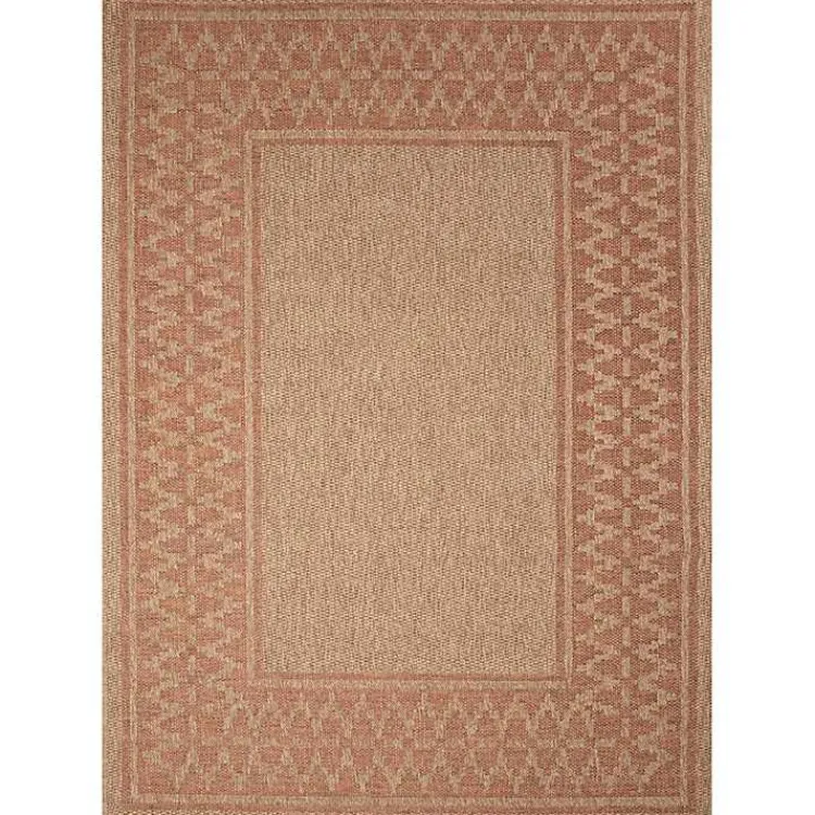 Kirklands Home Outdoor Rugs|Tan & Orange Zig Zag Indoor/Outdoor Area Rug, 5x7