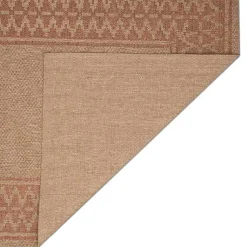 Kirklands Home Outdoor Rugs|Tan & Orange Zig Zag Indoor/Outdoor Area Rug, 5x7