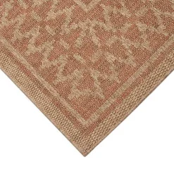 Kirklands Home Outdoor Rugs|Tan & Orange Zig Zag Indoor/Outdoor Area Rug, 5x7