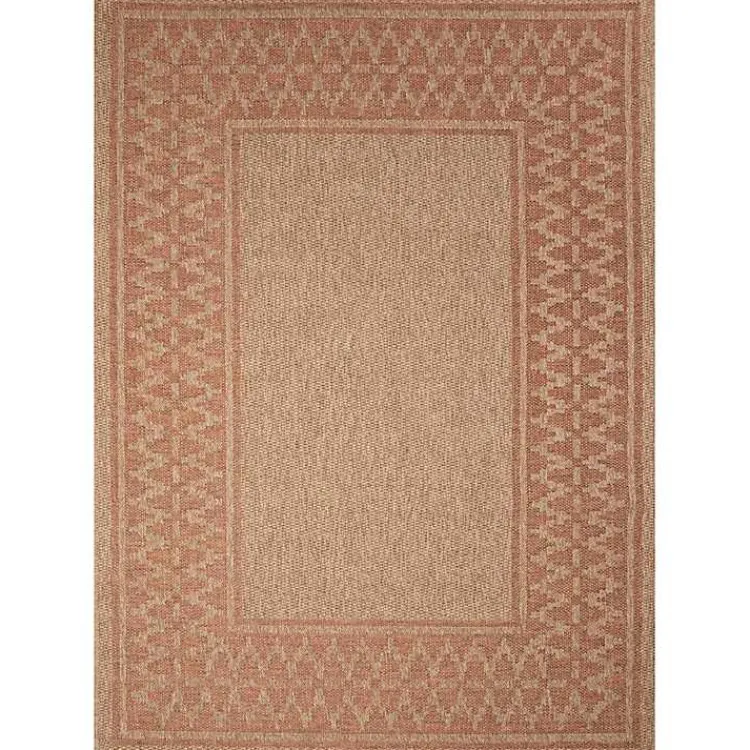 Kirklands Home Outdoor Rugs|Tan & Orange Zig Zag Indoor/Outdoor Area Rug, 7x9
