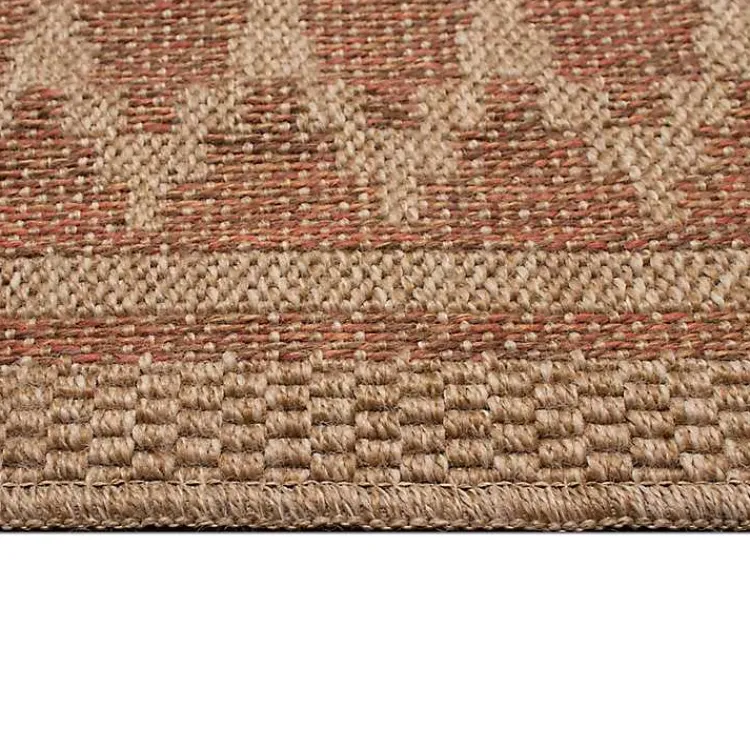 Kirklands Home Outdoor Rugs|Tan & Orange Zig Zag Indoor/Outdoor Area Rug, 7x9