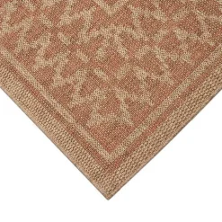 Kirklands Home Outdoor Rugs|Tan & Orange Zig Zag Indoor/Outdoor Area Rug, 7x9
