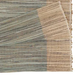 Kirklands Home Table Linens|Tan and Blue Shimmer Banded Table Runner