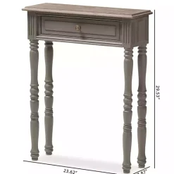 Kirklands Home Console Tables|Tan and Gray Ornate Ball Turned Console Table