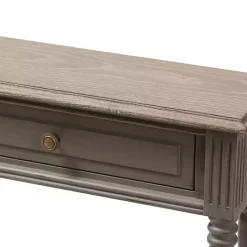 Kirklands Home Console Tables|Tan and Gray Ornate Ball Turned Console Table