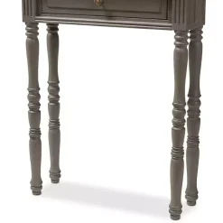 Kirklands Home Console Tables|Tan and Gray Ornate Ball Turned Console Table