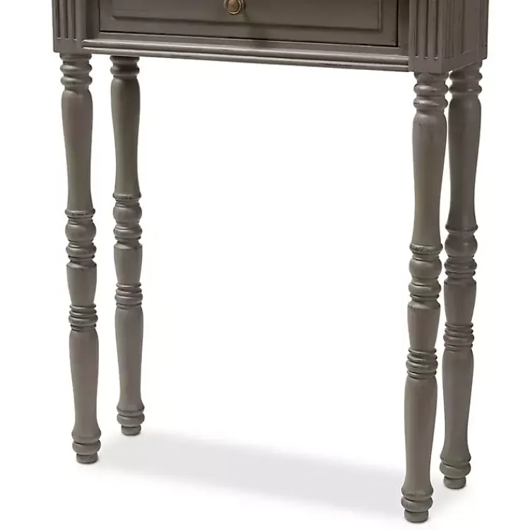 Kirklands Home Console Tables|Tan and Gray Ornate Ball Turned Console Table