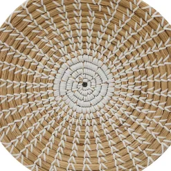 Kirklands Home Wall Plaques|Tan Bohemian Seagrass 5-pc. Wall Plaque Set