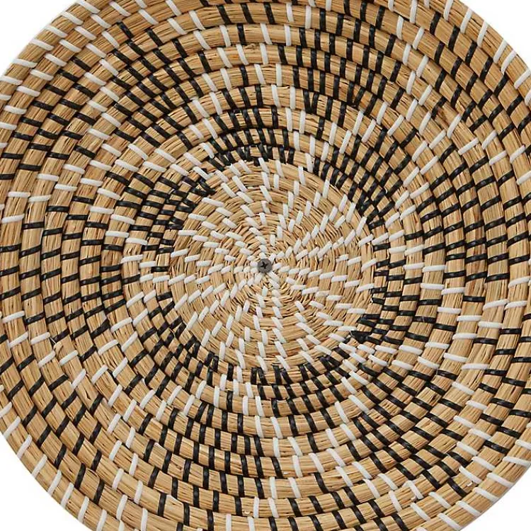 Kirklands Home Wall Plaques|Tan Bohemian Seagrass 5-pc. Wall Plaque Set