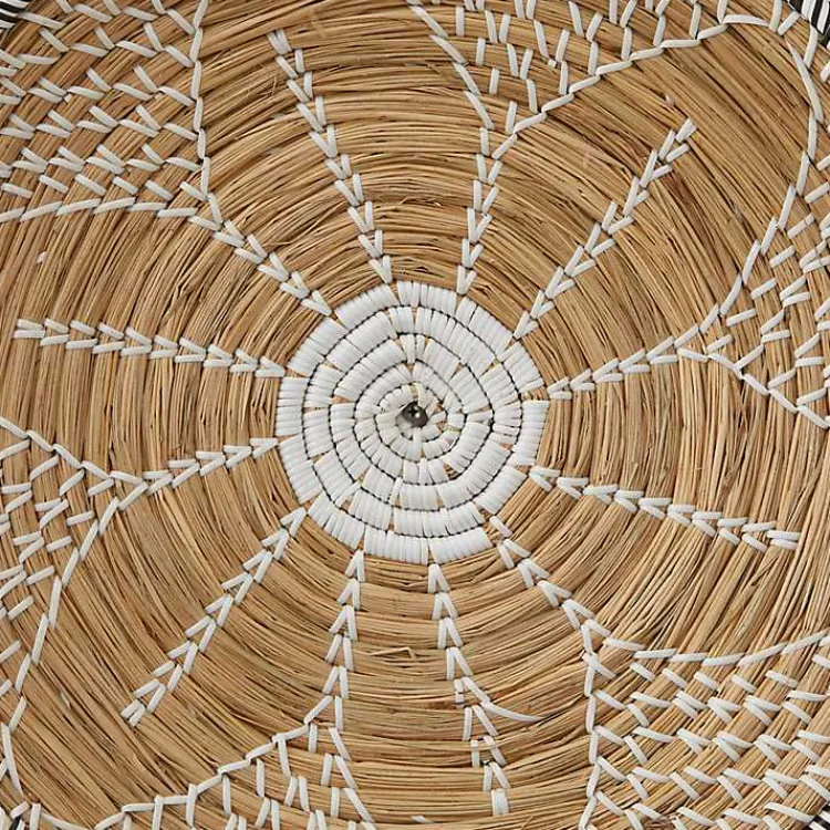 Kirklands Home Wall Plaques|Tan Bohemian Seagrass 5-pc. Wall Plaque Set