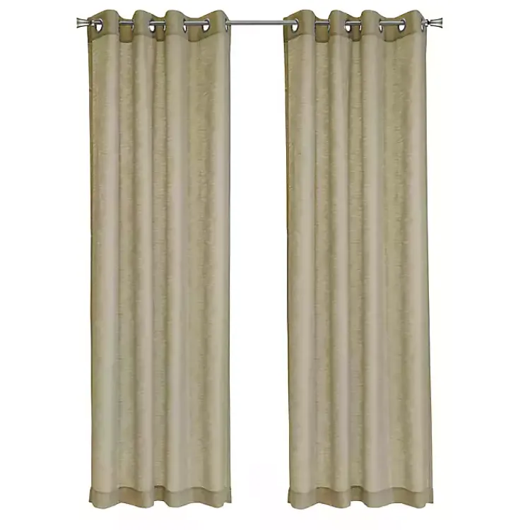 Kirklands Home Curtains & Drapes|Boucle Sheer Single Curtain Panel, 95 in. Tan