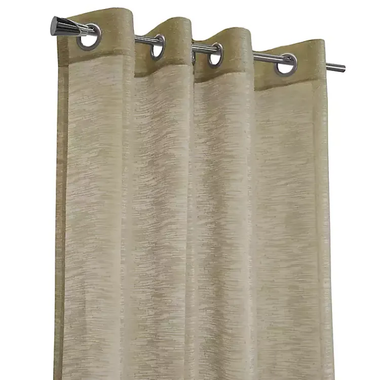 Kirklands Home Curtains & Drapes|Boucle Sheer Single Curtain Panel, 95 in. Tan