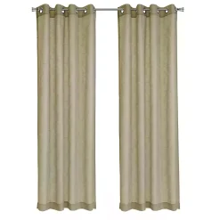 Kirklands Home Curtains & Drapes|Boucle Sheer Single Curtain Panel, 108 in. Tan
