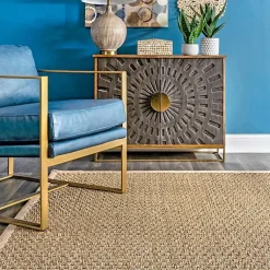 Kirklands Home Area Rugs|Checker Weave Seagrass Area Rug, 5x8 Tan