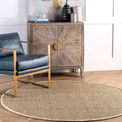 Kirklands Home Area Rugs|Checker Weave Seagrass Area Rug, 5x8 Tan