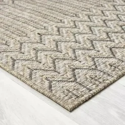 Kirklands Home Area Rugs|Chevron Indoor/Outdoor Area Rug, 5x7 Tan