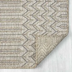 Kirklands Home Area Rugs|Chevron Indoor/Outdoor Area Rug, 7x9 Tan