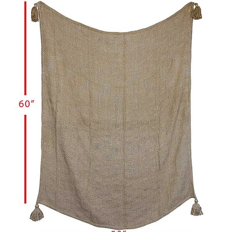Clearance Corner Tassel Throw Blanket Blankets & Throws