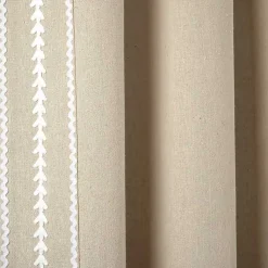 Kirklands Home Curtains & Drapes|Embroidered Ric Rac Curtain Panel, 84 in. Tan