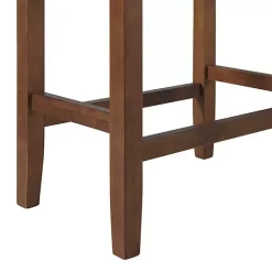 Kirklands Home Bar Stools & Counter Height Stools|Faux Leather Madison Walnut Counter Stool Tan